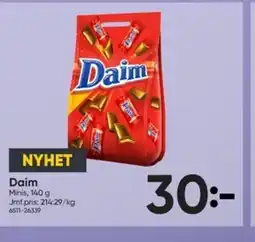 DollarStore Daim Minis erbjuda
