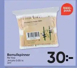 DollarStore Bomullspinnar erbjuda