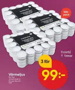 DollarStore Värmeljus erbjuda