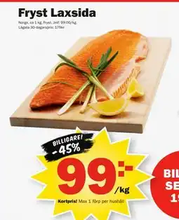 Pekås Fryst Laxsida, Medlemspris erbjuda