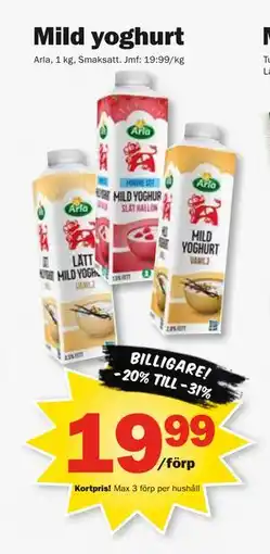 Pekås Mild yoghurt, Medlemspris erbjuda