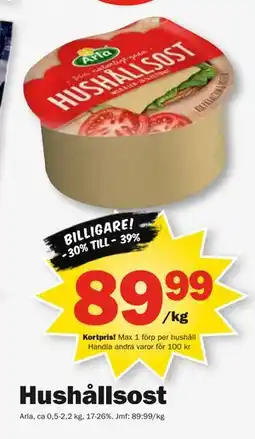 Pekås Hushållsost, Medlemspris erbjuda