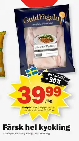 Pekås Färsk hel kyckling, Medlemspris erbjuda