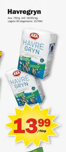 Pekås Havregryn erbjuda