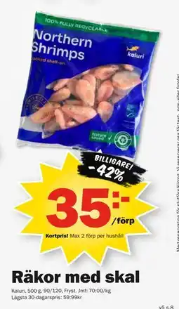 Pekås Räkor med skal, Medlemspris erbjuda