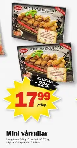 Pekås Mini vårrullar erbjuda