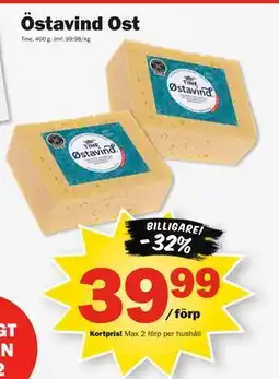 Pekås Östavind Ost, Medlemspris erbjuda