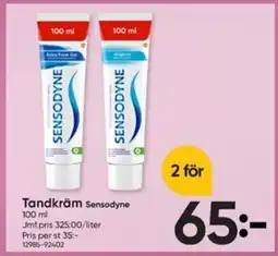DollarStore SENSODYNE Tandkräm erbjuda