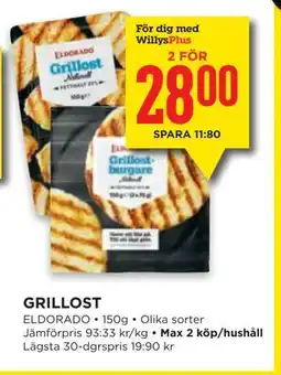 Willys GRILLOST, Medlemspris erbjuda