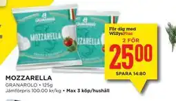 Willys MOZZARELLA, Medlemspris erbjuda