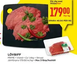 Willys LÖVBIFF, Medlemspris erbjuda