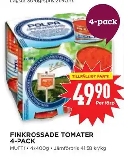 Willys FINKROSSADE TOMATER 4-PACK erbjuda