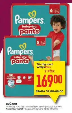 Willys BLÖJOR, Medlemspris erbjuda