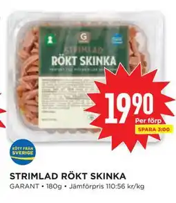 Willys STRIMLAD RÖKT SKINKA erbjuda