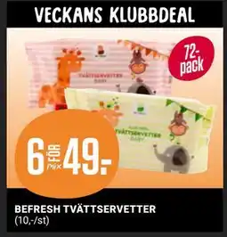 ÖoB BEFRESH TVÄTTSERVETTER, Medlemspris erbjuda