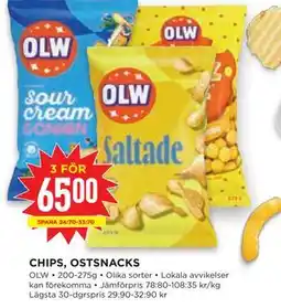 Willys Hemma CHIPS, OSTSNACKS erbjuda