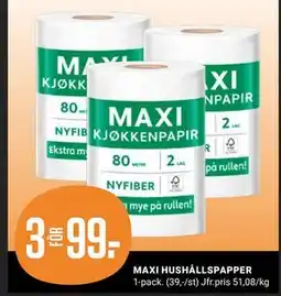 ÖoB MAXI HUSHÅLLSPAPPER, Medlemspris erbjuda