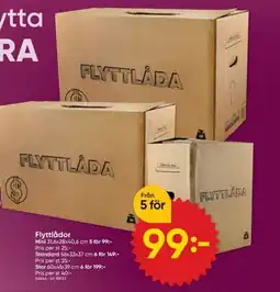 DollarStore Flyttlådor erbjuda