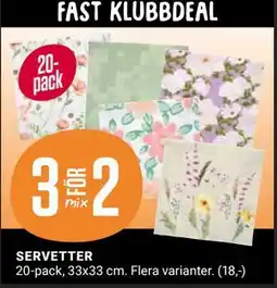 ÖoB SERVETTER, Medlemspris erbjuda