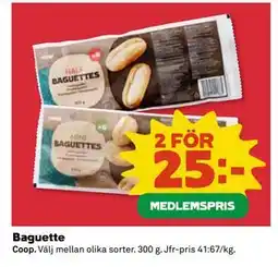 Coop Daglivs Baguette, Medlemspris erbjuda