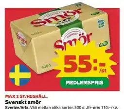 Coop Daglivs Svenskt smör, Medlemspris erbjuda