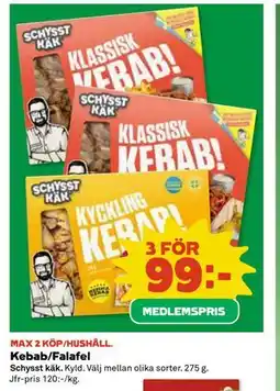 Coop Daglivs Kebab/Falafel, Medlemspris erbjuda
