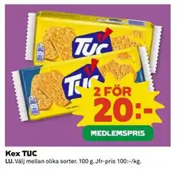 Coop Daglivs Kex TUC, Medlemspris erbjuda