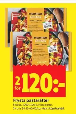 ICA Kvantum Frysta pastarätter erbjuda