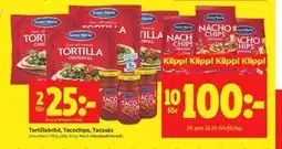 ICA Kvantum Tortillabröd, Tacochips, Tacosås erbjuda