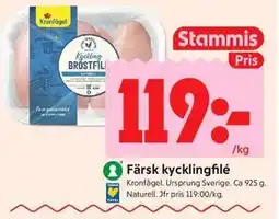 ICA Kvantum Färsk kycklingfilé, Medlemspris erbjuda