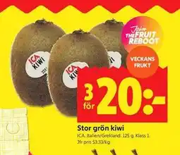 ICA Kvantum Stor grön kiwi erbjuda