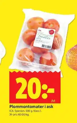 ICA Kvantum Plommontomater i ask erbjuda