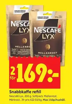 ICA Kvantum Snabbkaffe refill erbjuda