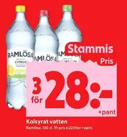 ICA Kvantum Kolsyrat vatten, Medlemspris erbjuda