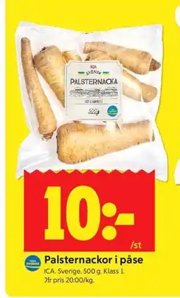 ICA Kvantum Palsternackor i påse erbjuda