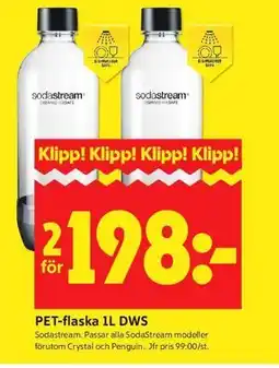 ICA Kvantum PET-flaska 1L DWS erbjuda