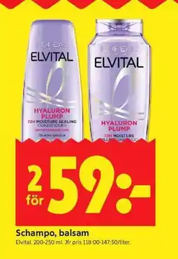 ICA Kvantum Schampo, balsam erbjuda