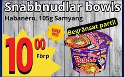 Supergrossen Snabbnudlar bowls erbjuda