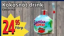 Supergrossen Kokosnöt drink erbjuda