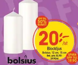 EKO Bolsius Blockljus erbjuda