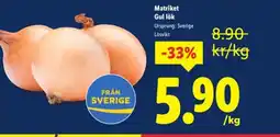 Lidl Matriket Gul lök erbjuda