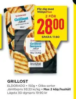 Willys Grillost erbjuda