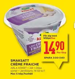 Willys SMAKSATT CRÈME FRAICHE erbjuda