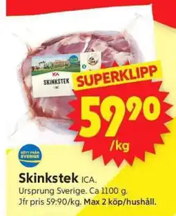 ICA Supermarket Skinkstek ICA erbjuda