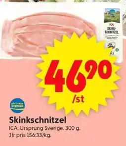 ICA Supermarket Skinkschnitzel erbjuda