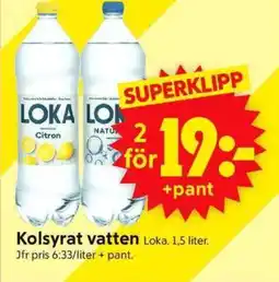 ICA Supermarket Kolsyrat vatten Loka erbjuda