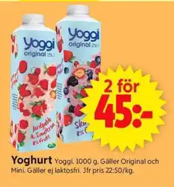 ICA Supermarket Yoggi yoghurt erbjuda