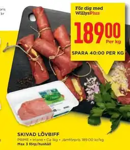 Willys SKIVAD LÖVBIFF erbjuda