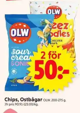 ICA Supermarket CHIPS, OSTBÅGAR erbjuda