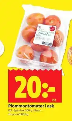 ICA Supermarket PlommonTomater i Ask erbjuda